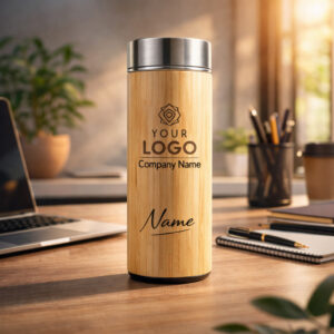 Bamboo Insulated Stainless Steel Bottle
