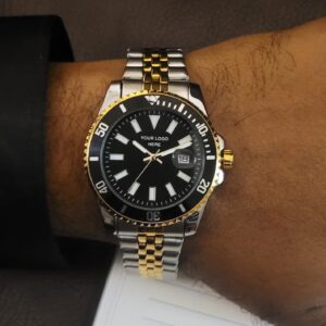 Men's Customized Diver Signature – Jubilee Steel Strap, Gold-Tone Accents